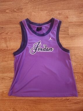Jordan Purple Mesh Basketball Tank Top, Nike, Women's Size Small
